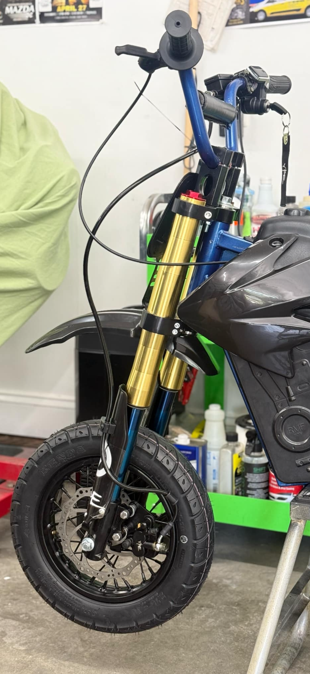 Front Pit Bike Brake w/ rotor (Standard Fork Tubes)
