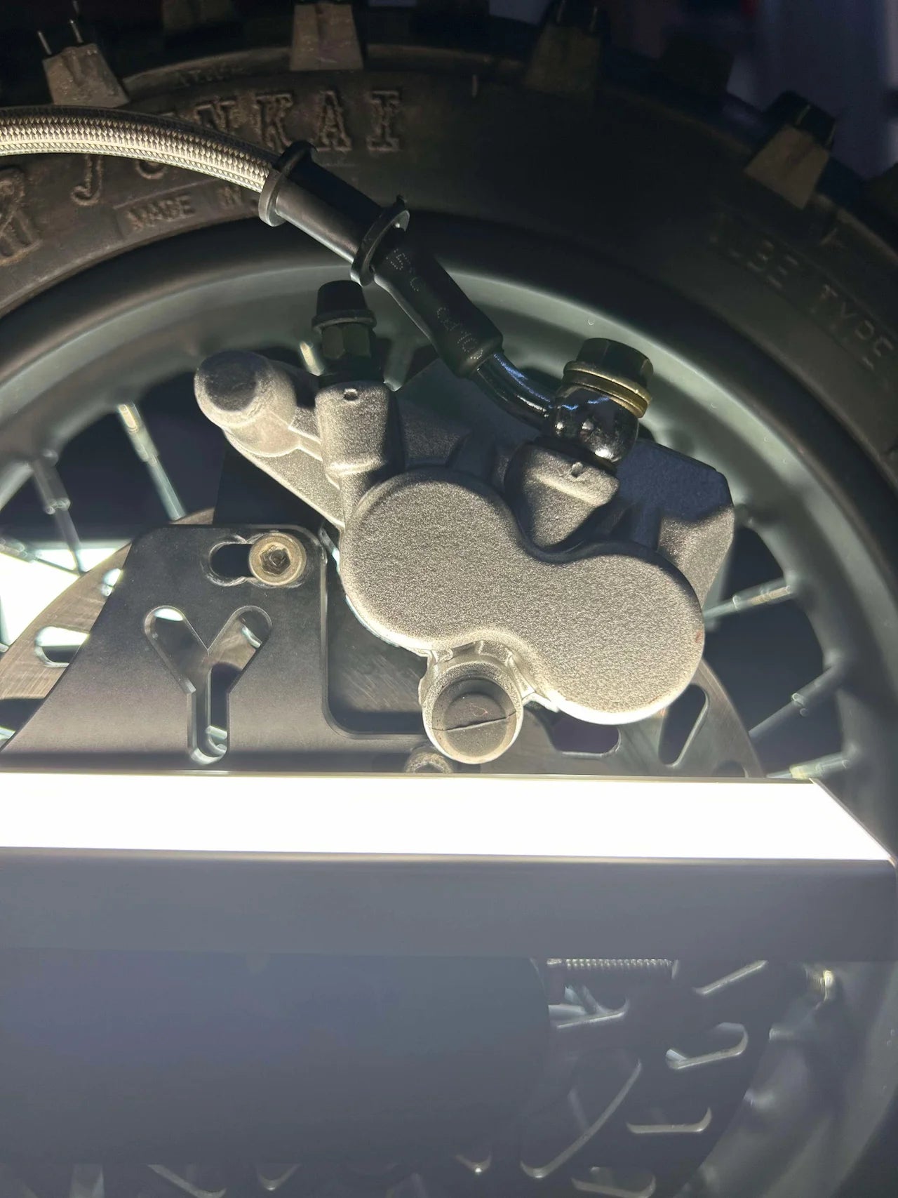 Rear Pit Bike Brake with 180mm rotor + CNC Handle