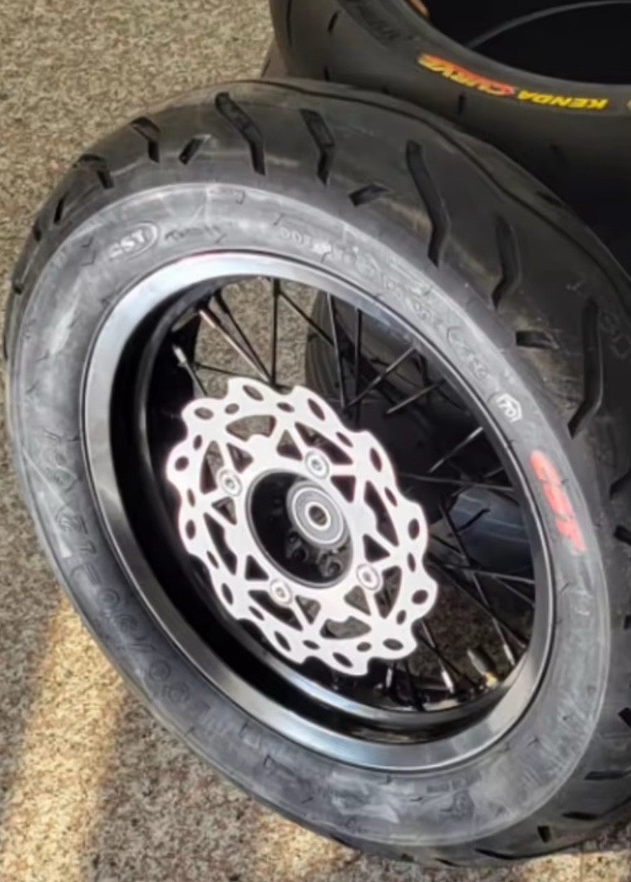 12" Blacked Out Wheel Set