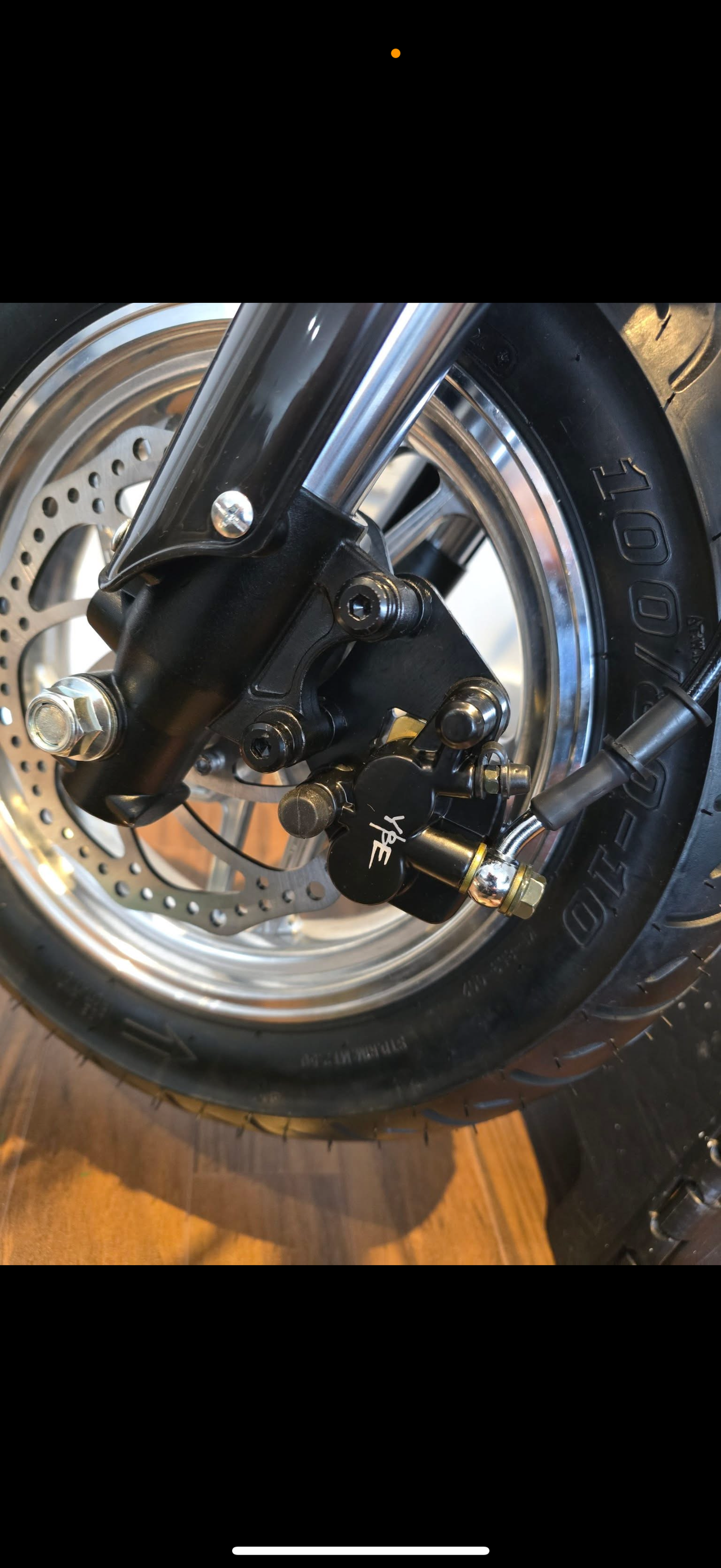 Front Pit Bike Brake w/ rotor (Standard Fork Tubes)