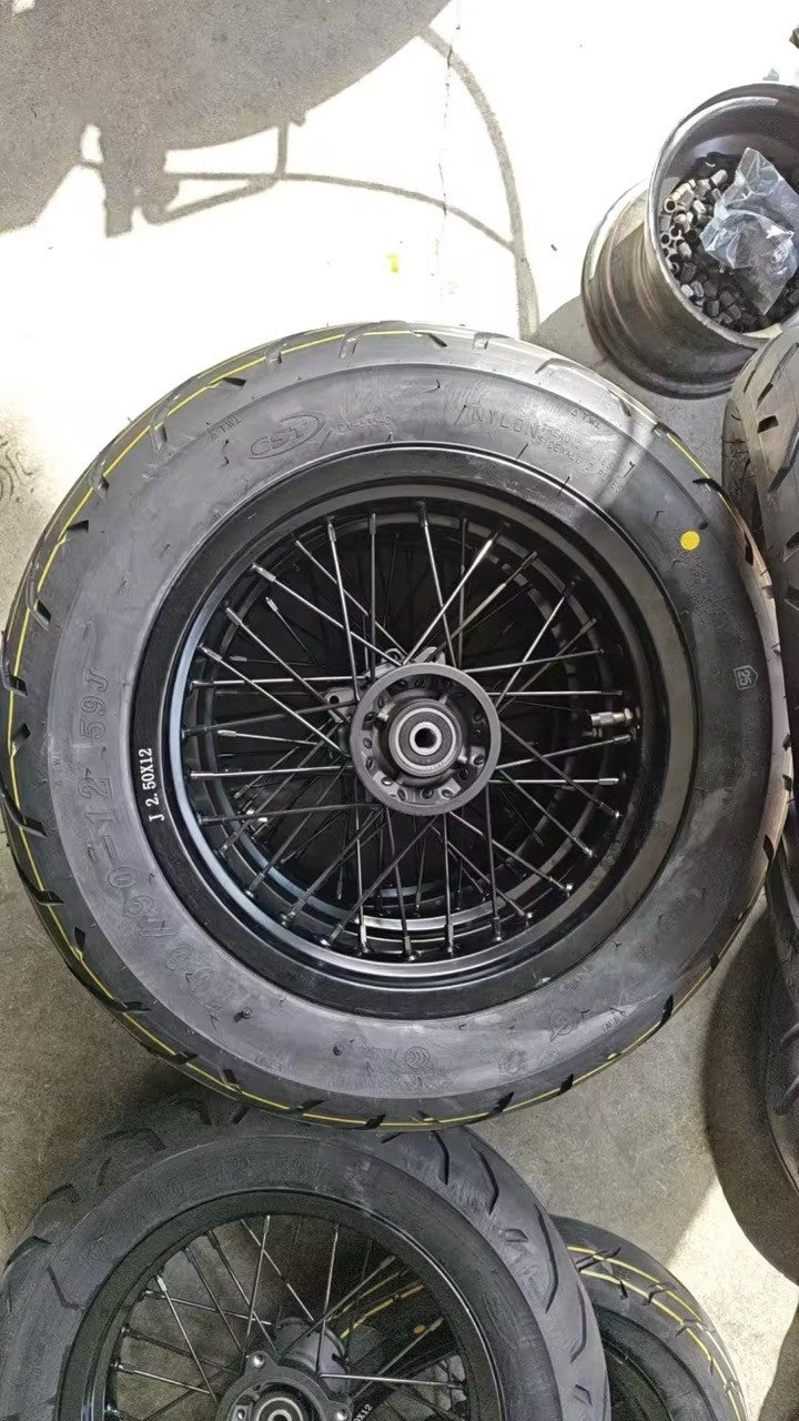 12" Blacked Out Wheel Set