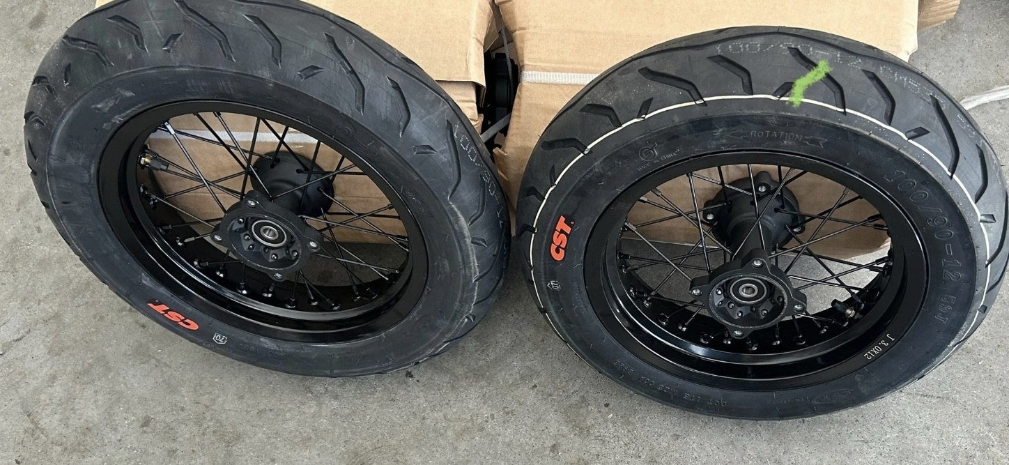 12" Blacked Out Wheel Set