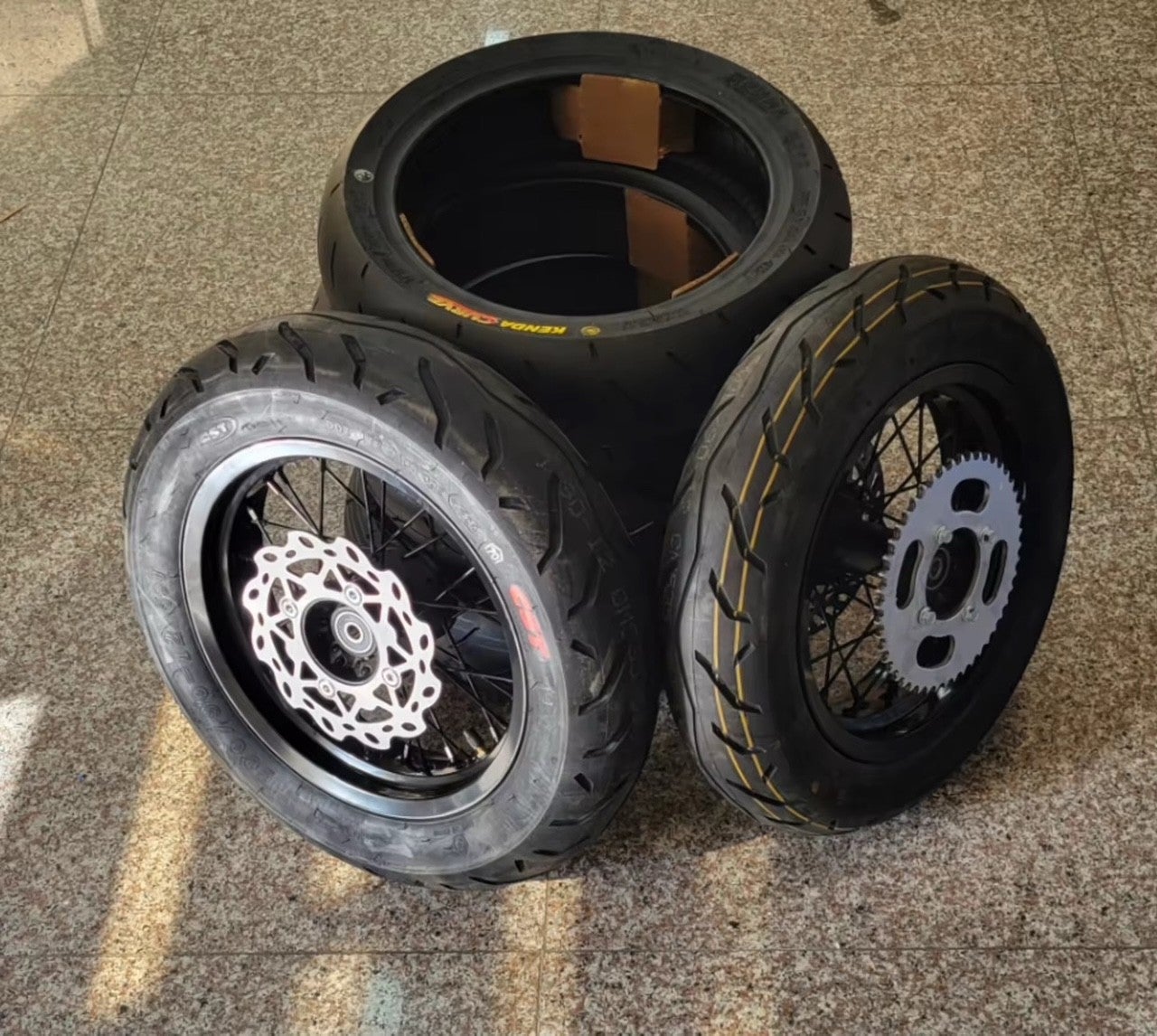 12" Blacked Out Wheel Set