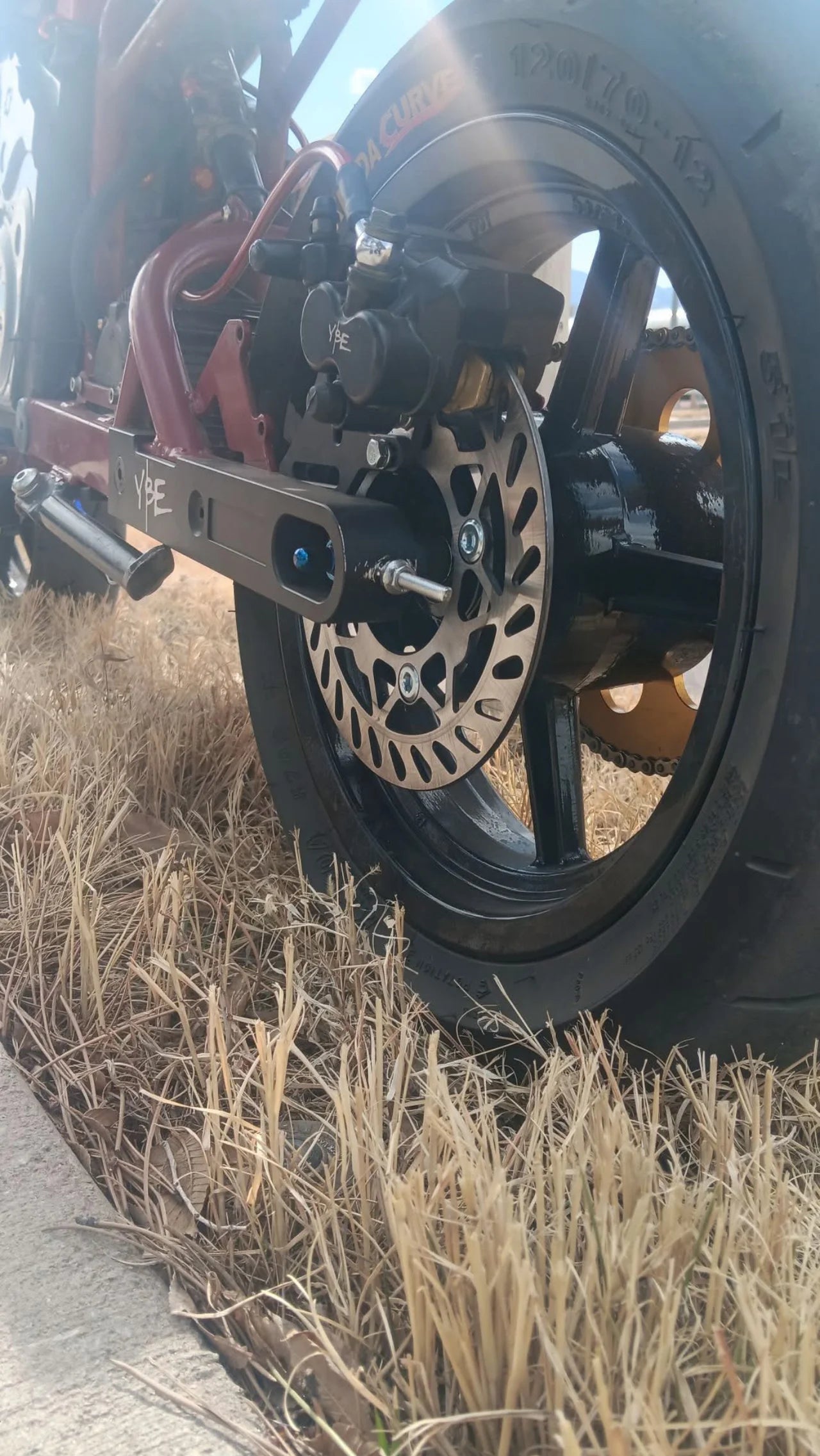 Rear Pit Bike Brake with 180mm rotor + CNC Handle